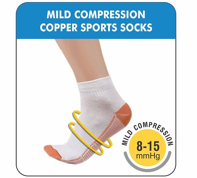 Copper Infused Sports Socks - Lumino Cielo