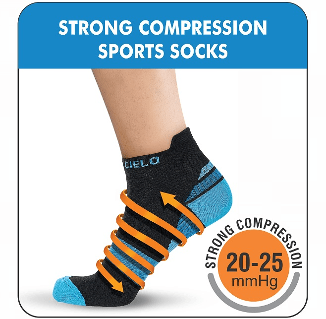 Strong Low-Cut Compression Socks - Lumino Cielo